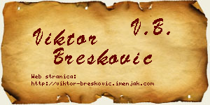Viktor Brešković vizit kartica